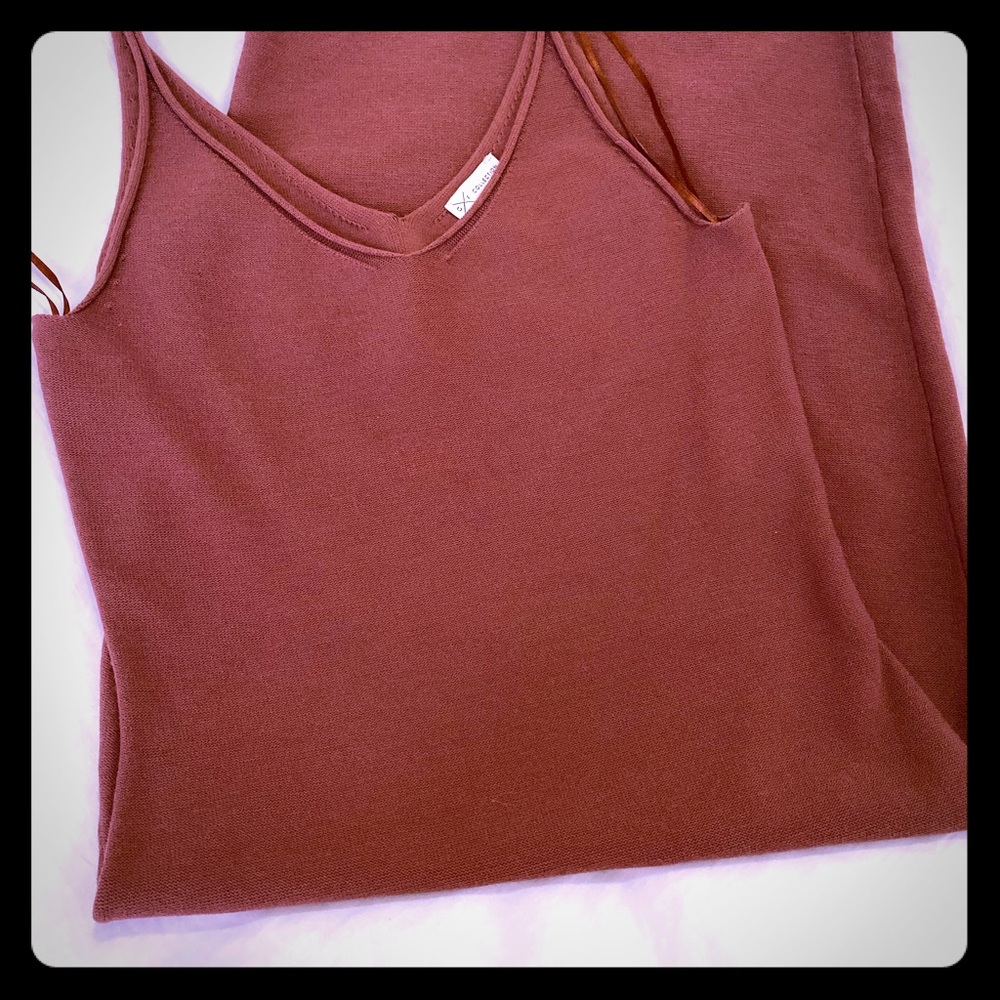 Rust sweater midi dress